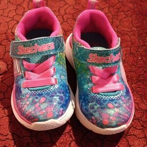 Skechers Kids' Multicolor Sneakers with Pink Accents